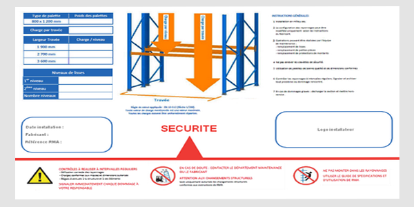 Signalisation plaque de charge et consigne sécurité entrepôt - Création de plaque de charge ou consigne de sécurité sur mesure